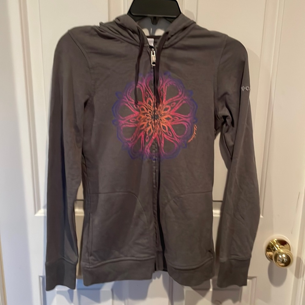 COLUMBIA • Lightweight Hooded full zip Sweatshirt Jacket Size XS B71